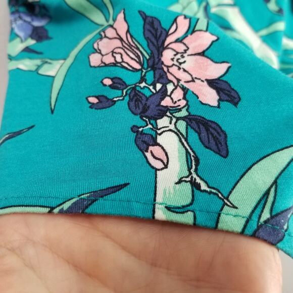 Vintage Tori Richard Honolulu Hawaiian Tropical Floral Midi Dropped Wais Dress L - Picture 7 of 11